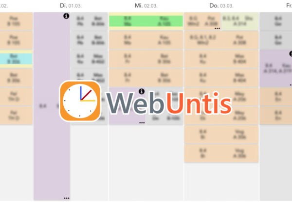 Beispiel-Vertretungsplan von WebUntis
